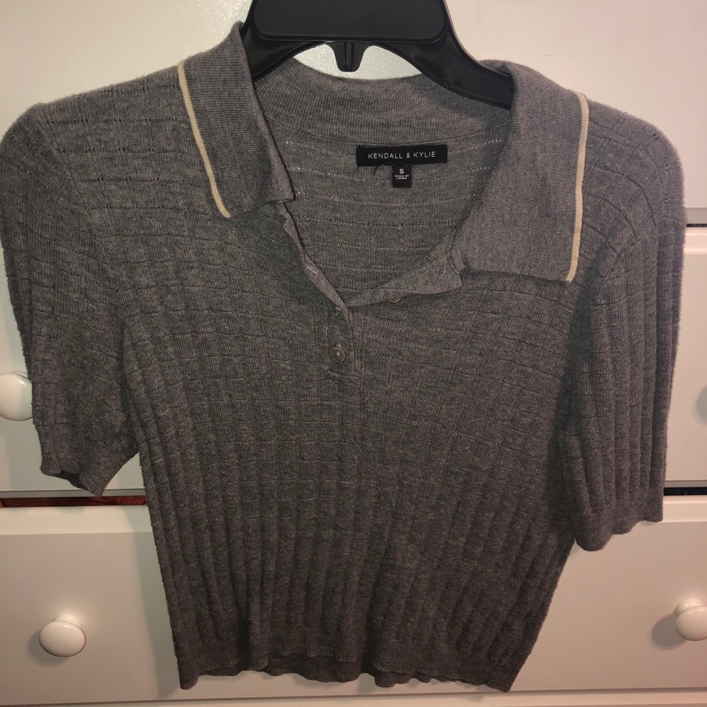 Grey Half Button Up - image 1
